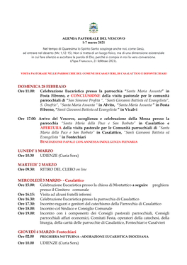 Celebrazione Eucaristica Presso La Parrocchia “ Santa