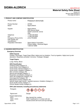 Potassium Dichromate