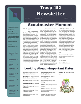 Scout Newsletter