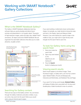 Working with SMART Notebook™ Gallery Collections