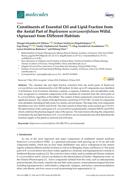 Constituents of Essential Oil and Lipid Fraction from the Aerial Part of Bupleurum Scorzonerifolium Willd