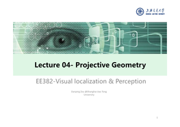 Lecture 04- Projective Geometry