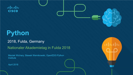 Python 2018, Fulda, Germany Nationaler Akademietag in Fulda 2018
