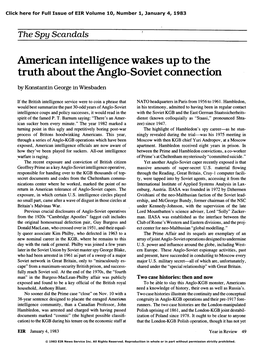 American Intelligence Wakes up to the Truth About the Anglo-Soviet Connection