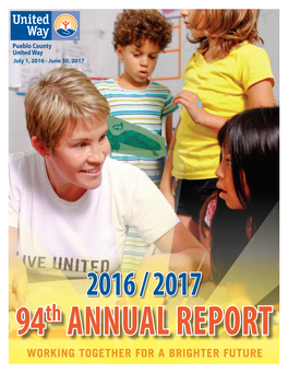 2016/2017 Annual Report Pueblo City/County Health Department, Nonprofits, DSS Published Annually and Other Community Agencies with Heavy Public Traffic