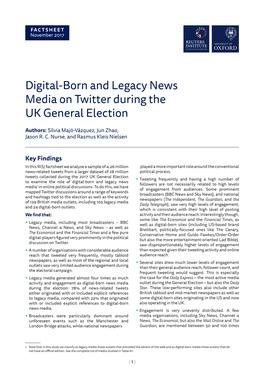 Digital-Born and Legacy News Media on Twitter During the UK General Election