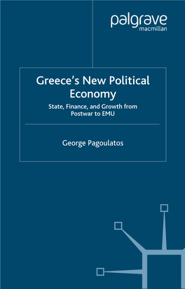 Greece's New Political Economy