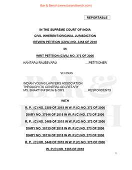 Reportable in the Supreme Court of India Civil Inherent