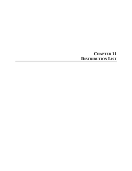 Chapter 11 Distribution List