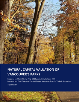 Natural Capital Valuation of Vancouver's Parks