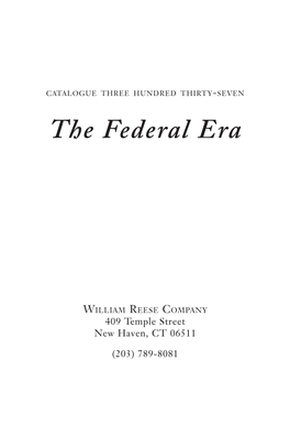 The Federal Era