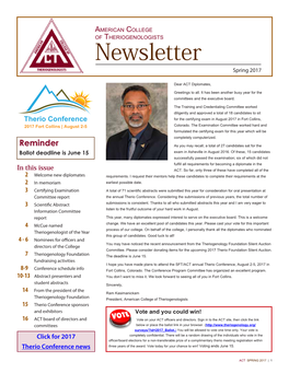 2017 ACT Newsletter (PDF)