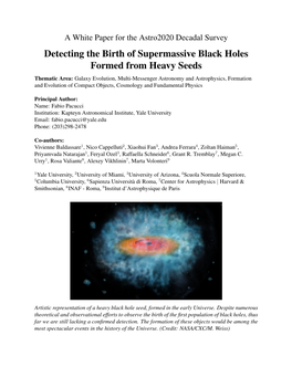 Detecting the Birth of Supermassive Black Holes Formed from Heavy