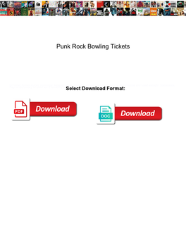 Punk Rock Bowling Tickets