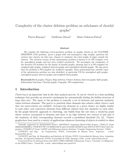 Complexity of the Cluster Deletion Problem on Subclasses of Chordal Graphs∗
