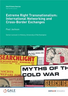Extreme Right Transnationalism: International Networking and Cross-Border Exchanges