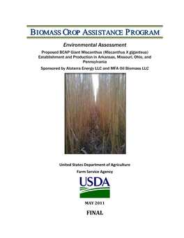 Biomass Crop Assistance Program