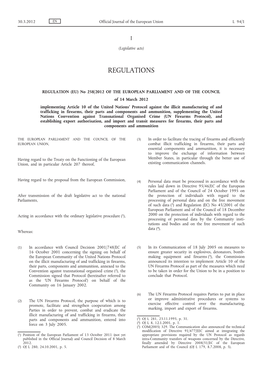 Regulation (EU) No 258/2012 of the European Parliament