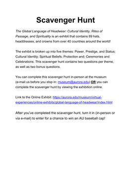 Scavenger Hunt