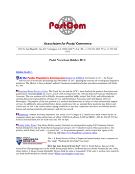 Association for Postal Commerce