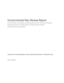 Environmental Peer Review Report