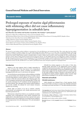 Prolonged Exposure of Marine Algal Phlorotannins with Whitening Effect