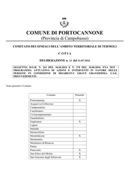 COMUNE DI PORTOCANNONE (Provincia Di Campobasso)