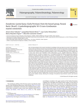 (Early Permian) from the Itararé Group, Paraná Basin (Brazil): a Paleobiogeographic W–E Trans-Gondwanan Marine Connection