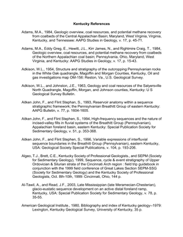 Kentucky Geothermal References