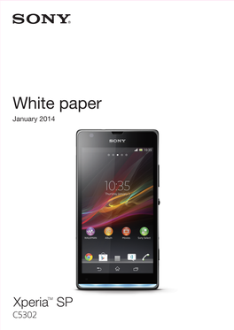 Xperia™ SP White Paper