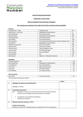 Humber Local Pharmaceutical Committee Representing Pharmacy Contractors in East Riding of Yorkshire, Hull and North & North East Lincolnshire