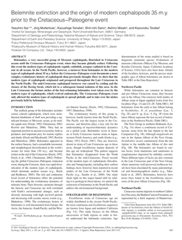 Belemnite Extinction and the Origin of Modern Cephalopods 35 M.Y. Prior to the Cretaceous−Paleogene Event