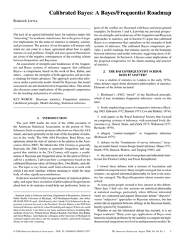 Calibrated Bayes: a Bayes/Frequentist Roadmap