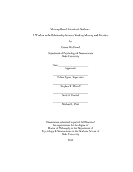 Duke University Dissertation Template