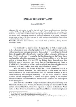 Hmong. the Secret Army