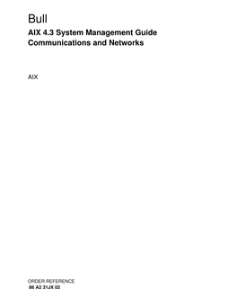 AIX 4.3 System Management Guide Communications and Networks