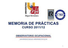 Memoria De Prácticas Curso 2011/12