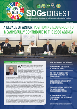 Sdgs DIGEST a Quartely Newsletter, the Voice of the Isdb Community of Practice (Cop) on Sdgs