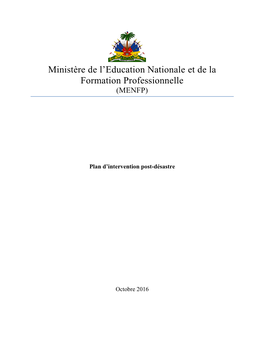 Ministère De L'education Nationale Et De La Formation Professionnelle