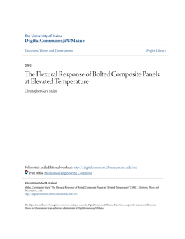 The Flexural Response of Bolted Composite Panels at Elevated Temperature