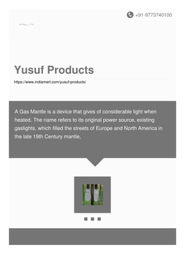 Yusuf Products