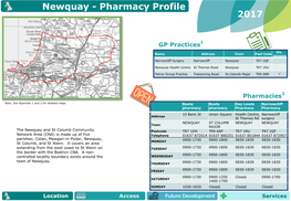 Newquay Community Network Area Pharmacy Profile