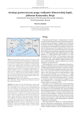 Atrakcje Geoturystyczne Grupy Wulkanєw Kluczewskiej Sopki, Pєłnocna Kamczatka, Rosja