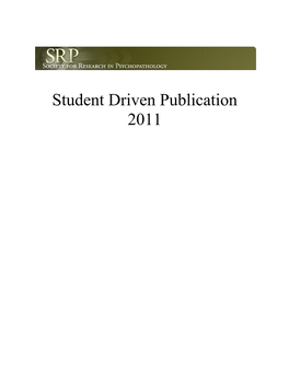Student Driven Publication 2011
