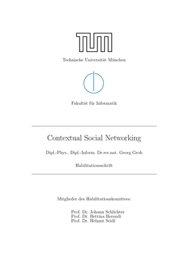 Contextual Social Networking