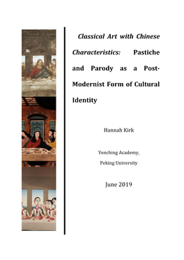 Pastiche and Parody As a Post- Modernist Form of Cultural Identity