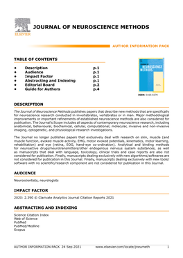 Journal of Neuroscience Methods