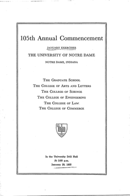 1950-01-29 University of Notre Dame Commencement Program