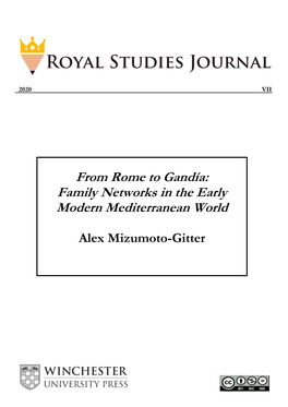 Family Networks in the Early Modern Mediterranean World