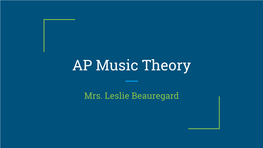 AP Music Theory